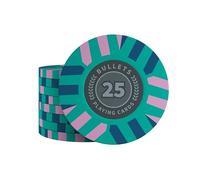 Bullets Playing Cards, Salvatore Clay Poker Chips for Poker Set, Various Values, 4 cm Diameter, Weight 10 g, Pack of 25