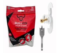 Bullfix Extra Plasterboard Fixings Heavy Duty Pack - Drywall Anchor for Insulated Plasterboard, Stud & Hollow Cavity Wall Anchor Kit with Screws, Holds up to 133kg, 20mm Drill Bit - Starter 8 Pack