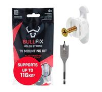 Bullfix TV Kit - Plasterboard Fixings for TV Bracket, Heavy Duty Wall Fixing for Television Bracket & Mount to Stud, Dot & Dab, Insulated Plasterboard, Hollow Cavity Wall & Drywall Mounting Anchors