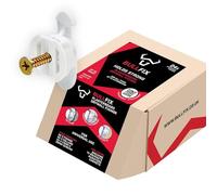 Bullfix Universal Plasterboard Dowels with Screws for Heavy Loads, Pack of 24 Alloy Steel Drywall Anchors, Load Capacity up to 116 kg