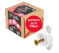 Bullfix Universal Plasterboard Fixings Heavy Duty 24 Pack, Drywall Anchor, Plasterboard Wall Plug Alternative for Dot & Dab, Stud & Hollow Cavity Wall Anchor Kit with Screws
