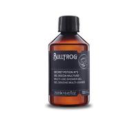 Bullfrog - Multi-Purpose Shower Gel Secret Potion No.3: Body, Face & Hair Cleanser, 88% Natural, Marine, Woody & Amber Scent, Made in Italy, 250 ml
