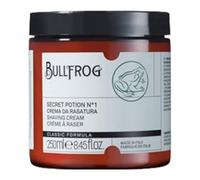 Bullfrog Secret Potion No.1 "Classic" Shaving Cream 250ml - Softens Beard - Leaves Skin Fresh and Smooth - Woody, Aromatic and Amber Notes, Made in Italy