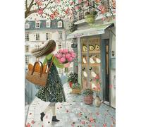 Bullglesup 1000-Piece Puzzle for Adults, Beautiful Girl with Letter Poster on the Back, Unique Pieces Fit Well Without Dust (69.8 x 49.8 cm)
