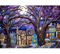 Bullglesup Jigsaw Puzzles for Adults 1000 Pieces, Fairy Town with Poster Interlock Perfectly Letter on Back No Dust, Home Decor Birthday Party Gift Toy for Men Women Elders Seniors (27.5"x19.6")