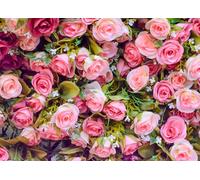 Bullglesup Jigsaw Puzzles for Adults 1000 Pieces, Pink Roses with Poster Interlock Perfectly Letter on Back No Dust, Home Decor Birthday Party Gift Toy for Men Women Elders Seniors (27.5"x19.6")
