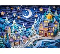 Bullglesup Jigsaw Puzzles for Adults 1000 Pieces, Town with Poster Interlock Perfectly Letter on Back No Dust, Home Decor Birthday Party Gift Toy for Men Women Elders Seniors (27.5"x19.6")