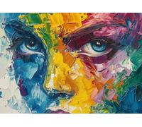 Bullglesup Puzzles for Adults 1000 Pieces, Eyes Jigsaw with Poster Letter on Back, Unique Pieces Fit Well No Dust (27.5"x19.6")