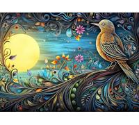 Bullglesup Puzzles for Adults 1000 Pieces, Nightingale Jigsaw with Poster Letter on Back, Unique Pieces Fit Well No Dust (27.5"x19.6")