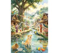 Bullglesup Puzzles for Adults 1000 Pieces Water Festival Jigsaw