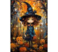 Bullglesup Puzzles for Adults 1000 Pieces, Witch Jigsaw with Poster Letter on Back, Unique Pieces Fit Well No Dust (27.5"x19.6")