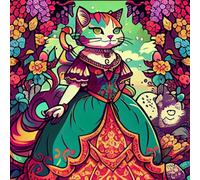 Bullglesup Puzzles for Adults 1024 Pieces, Cat Queen Jigsaw with Poster Letter on Back, Unique Pieces Fit Well No Dust (19.6"x19.6")
