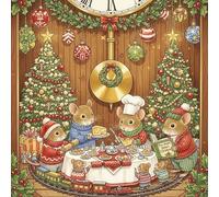 Bullglesup Puzzles for Adults 1024 Pieces, Christmas Feast Jigsaw with Poster Letter on Back, Unique Pieces Fit Well No Dust (19.6"x19.6")