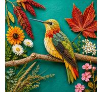 Bullglesup Puzzles for Adults 1024 Pieces Leafbird Jigsaw (19.6"x19.6")