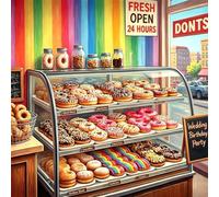 Bullglesup Puzzles for Adults 1024 Pieces Rainbow Donut Jigsaw