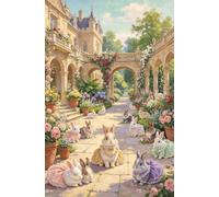 Bullglesup Puzzles for Adults 200 Pieces Royal Rabbits Jigsaw (15"x9.8")