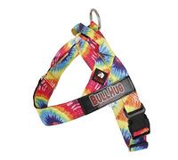 BULLHUG Adjustable Dog Harness- No Pull, No Choke - for English Bulldogs, French Bulldogs, Pugs & Broad-Chested Breeds - Easy, Safe Walks (TIE DYE, Medium)