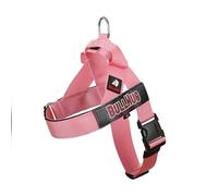 BULLHUG Harness for Large-Chested Dogs - No-Pull, No-Choke Fit for Bulldogs, Pugs & More (Baby Pink, XL - (Neck: 21" - 26" Chest: 33" - 36"))