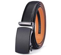 BULLIANT Men's Belt, Leather Ratchet Belt for Men Dress 1 3/8",Trim to Fit(Black-44-52" Waist Adjustable)