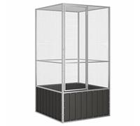 Bulliing Bird Cage Anthracite 111x107x211.5 cm Galvanised Steel,Bird Aviary Outdoor Bird Cage for Finch, Canary