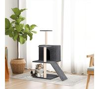 Bulliing Cat Tree with Sisal Scratching Posts Dark Grey 82 cm,Cat Tree Tower Scratching Posts Multilevel Cat Climbing House with Condos & Ladder Cat Activity Centre for Indoor Cats