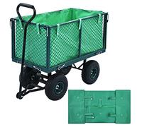 Bulliing Garden Cart Liner Green Fabric,Trolley On Wheels Liner Folding Garden Trolley Cart Liner Oxford Cloth Wagon Lining Cloth Bag Collapsible Shopping Cart Inner Bag for Festival Camping Trolley C