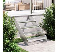 Bulliing Grate Step 70x24x7 cm Galvanised Steel,Premium Steel Stairs Adjustable Galvanised & Silver Powder Coated Steps Weatherproof Grate Step Garden Stairs Patio Stairs