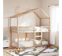 Bulliing Kids' Bed Roof 203x80.5x142 cm Solid Wood Pine,Bunk Bed for Kids,Wooden Bunk bed Double Single Bed,for Kids