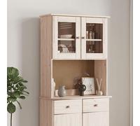 Bulliing Kitchen Sideboard Wood Storage Cabinet Accent Cupboard with 2 Doors and Shelf for Dining Room, Living Room, Entryway,Dresser T O P ALTA 77x30x92 cm Solid Wood Pine