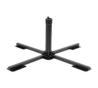 Bulliing Parasol Base Foldable for Ø38/48 mm Pole Glossy Black Steel,Ground Spike for Rotary Washing Line Parasol Cloth Airer Stand Base Rust Resistant Heavy Duty