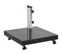 Bulliing Parasol Base Granite 30 kg Square Black,Ground Spike for Rotary Washing Line Parasol Cloth Airer Stand Base Rust Resistant Heavy Duty