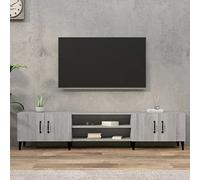 Bulliing TV Cabinet Grey Sonoma 180x31.5x40 cm Engineered Wood,Modern TV Cabinet Stand Storage Shelves Table Mobile Bedroom Furniture Bookshelf Bookcase