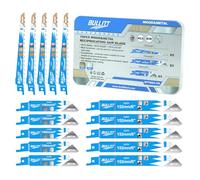 BULLITT 15PCS Reciprocating Saw Blade Set,S644D*5+S922EF*5+S522BF*5 HCS/BIM(M42) Recip Saw Blades (for Wood and Metal,in a Tin Box),Universal 1/2" Shank-Compatible with Unified S-Shank Recip Saws