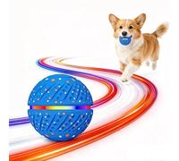 BULLIX Interactive Dog Balls, Automatic Moving Bouncing Dog Ball with RGB Lights, E-TPU Material, IP54 Waterproof, 3 Play Modes, Motion Activated Toys for Small Medium Dogs (Blue)
