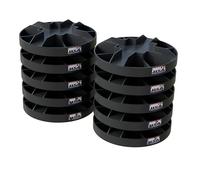 BULLKE 10” Round Handi Floating Deck Blocks - Durable & Strong Shed Platform Base, Deck Support Pedestal for Floating Pier Post Beam Support Base, Made in USA (10 Pack)