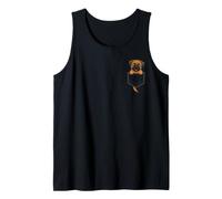 Bullmastiff Cute Puppy Pocket Cartoon Dog Art Tank Top