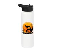 Bullmastiff Dog Scary and Moon Funny Halloween Costume Stainless Steel Insulated Water Bottle