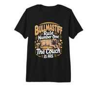 Bullmastiff Rule Number One the Couch is His Dog Owner Premium T-Shirt