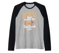 Bullmastiff Rule Number One the Couch is His Dog Owner Raglan Baseball Tee