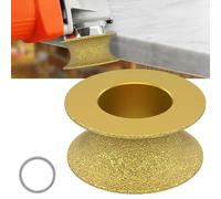 bullnose grinding wheel, 3 Inch 75mm Diamond Edge Profile Grinding Wheel 46 Grit Gold Multiple Styles(Round Edge 30mm)