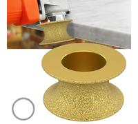 bullnose grinding wheel, 3 Inch 75mm Diamond Edge Profile Grinding Wheel 46 Grit Gold Multiple Styles(Round Edge 35mm)