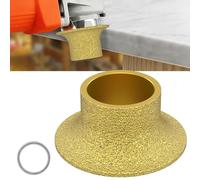 bullnose grinding wheel, 3 Inch 75mm Diamond Edge Profile Grinding Wheel 46 Grit Gold Multiple Styles(French Edge 30mm)
