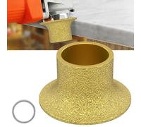 bullnose grinding wheel, 3 Inch 75mm Diamond Edge Profile Grinding Wheel 46 Grit Gold Multiple Styles(French Edge 35mm)