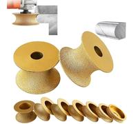 bullnose grinding wheel, 3 Inch Edge Diamond Grinding Wheel Profile Hand Dry Vacuum Brazed Demi-Bullnose 10mm-50mm(45mm)