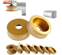 bullnose grinding wheel, 3 Inch Edge Diamond Grinding Wheel Profile Hand Dry Vacuum Brazed Demi-Bullnose 10mm-50mm(20mm)