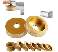 bullnose grinding wheel, 3 Inch Edge Diamond Grinding Wheel Profile Hand Dry Vacuum Brazed Demi-Bullnose 10mm-50mm(15mm)