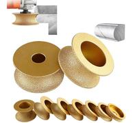 bullnose grinding wheel, 3 Inch Edge Diamond Grinding Wheel Profile Hand Dry Vacuum Brazed Demi-Bullnose 10mm-50mm(30mm)
