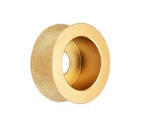 Bullnose Grinding Wheel for Thick Porcelain, 73mm x 25mm Brazed Diamond Concave Abrasive Wheel for Angle Grinder, Wet/Dry Use for Edge Profiling on Porcelain, Granite and Marble