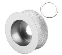 Bullnose Grinding Wheel Inner Diameter 20mm Porcelain Bullnose Tool Diamond Brazed Grinding Wheel Concave Abrasive Wheel for Granite Stone Ceramic Marble Quartz Machined Accessories, Height 25mm