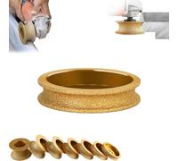 Bullnose Grinding Wheel, Porcelain Bullnose Tool for Angle Grinder 74mm*10mm Concave Abrasive Wheels Round Edge Brazed Grinding Wheel for Stone Ceramic Glass Diamond